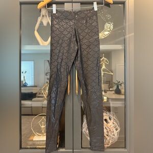 Black Milk Mermaid Scale Leggings Black Shiny High Waisted